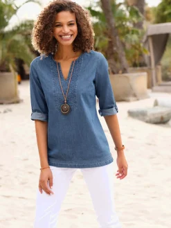 Tunique en jean pur coton