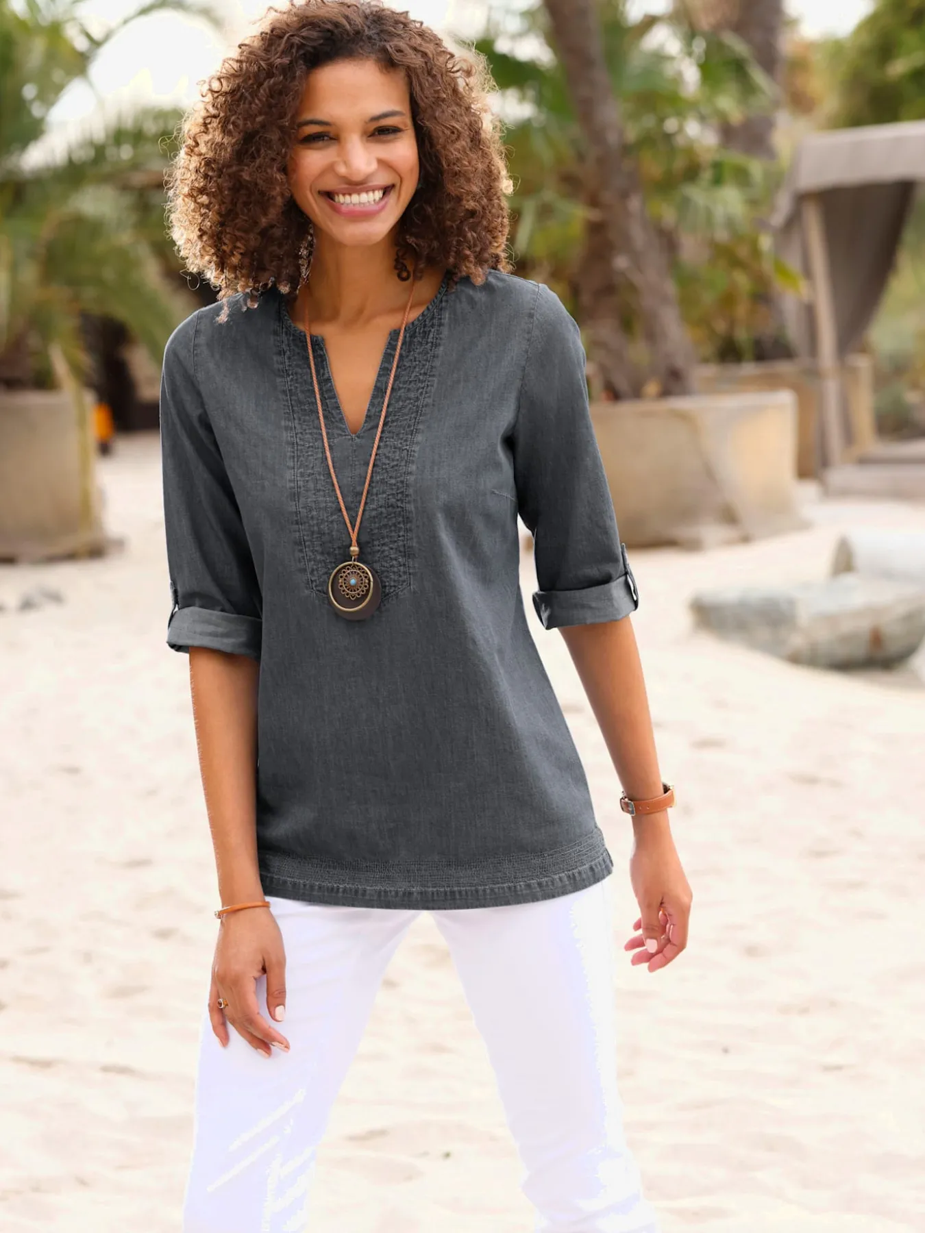 Tunique en jean pur coton