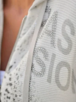 Veste à capuche en tricot imprimé mode