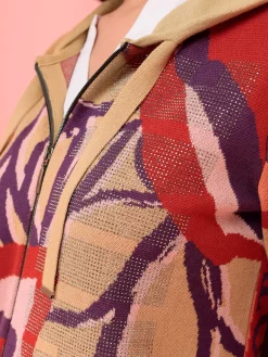 Veste à capuche en tricot pur coton
