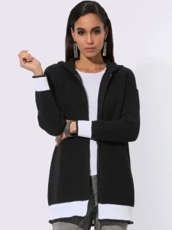 Veste à capuche en tricot 100% coton