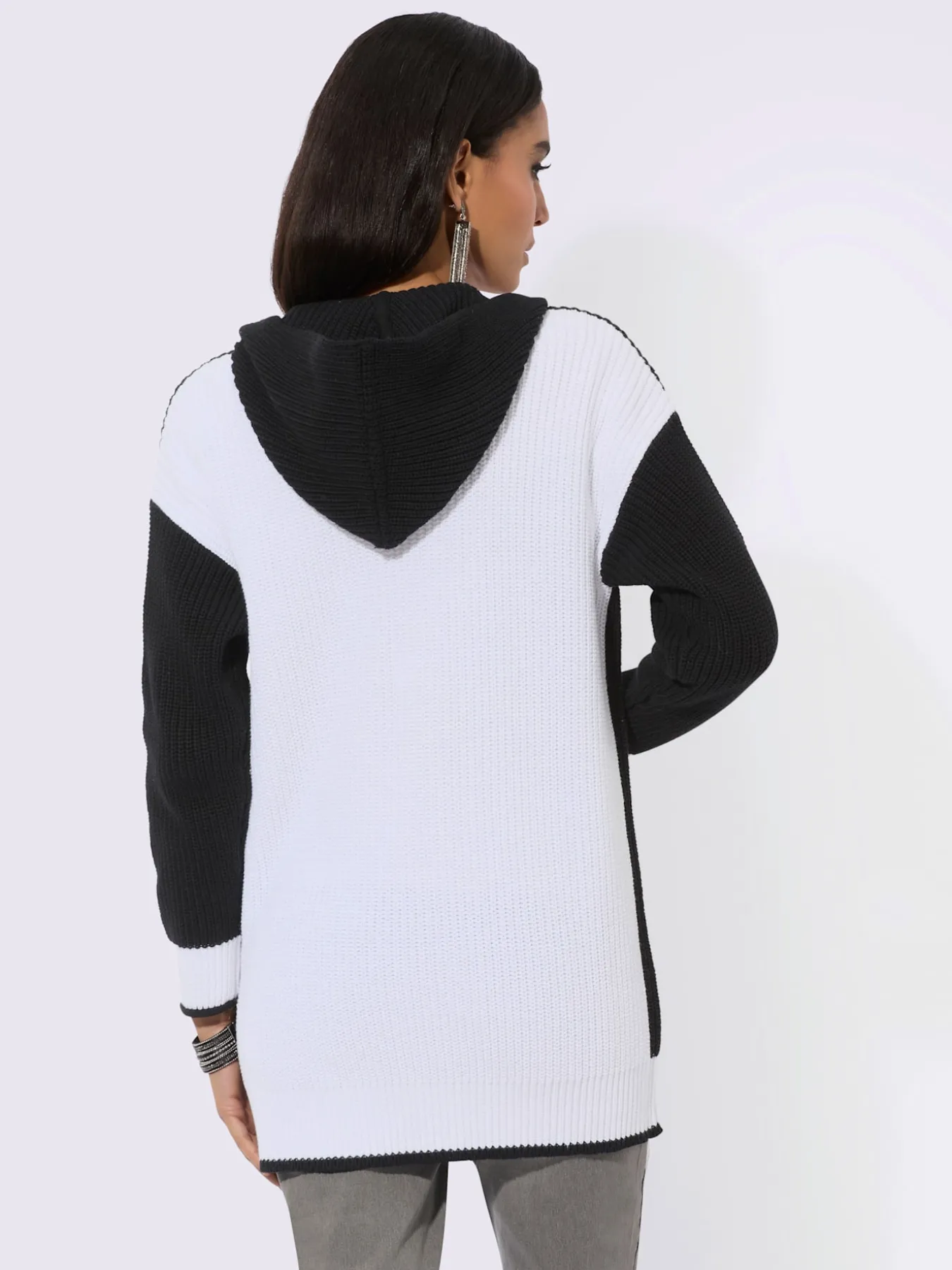 Veste à capuche en tricot 100% coton