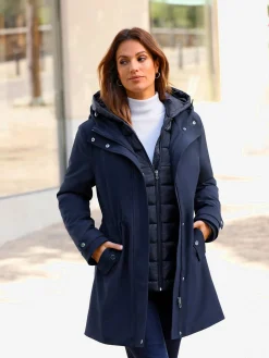 Veste 2 en 1 veste extérieure et intérieure à porter séparément ou associées pour tenir chaud