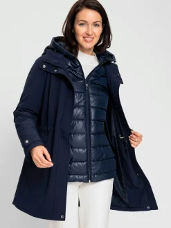 Veste 2 en 1 veste extérieure et intérieure à porter séparément ou associées pour tenir chaud