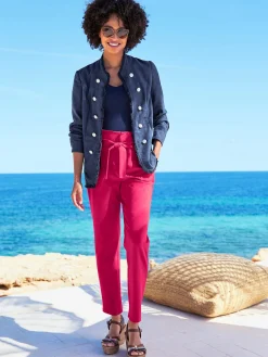 Veste blazer mélange de lin de qualité