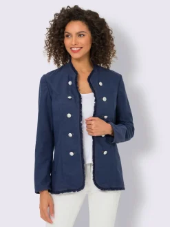 Veste blazer mélange de lin de qualité