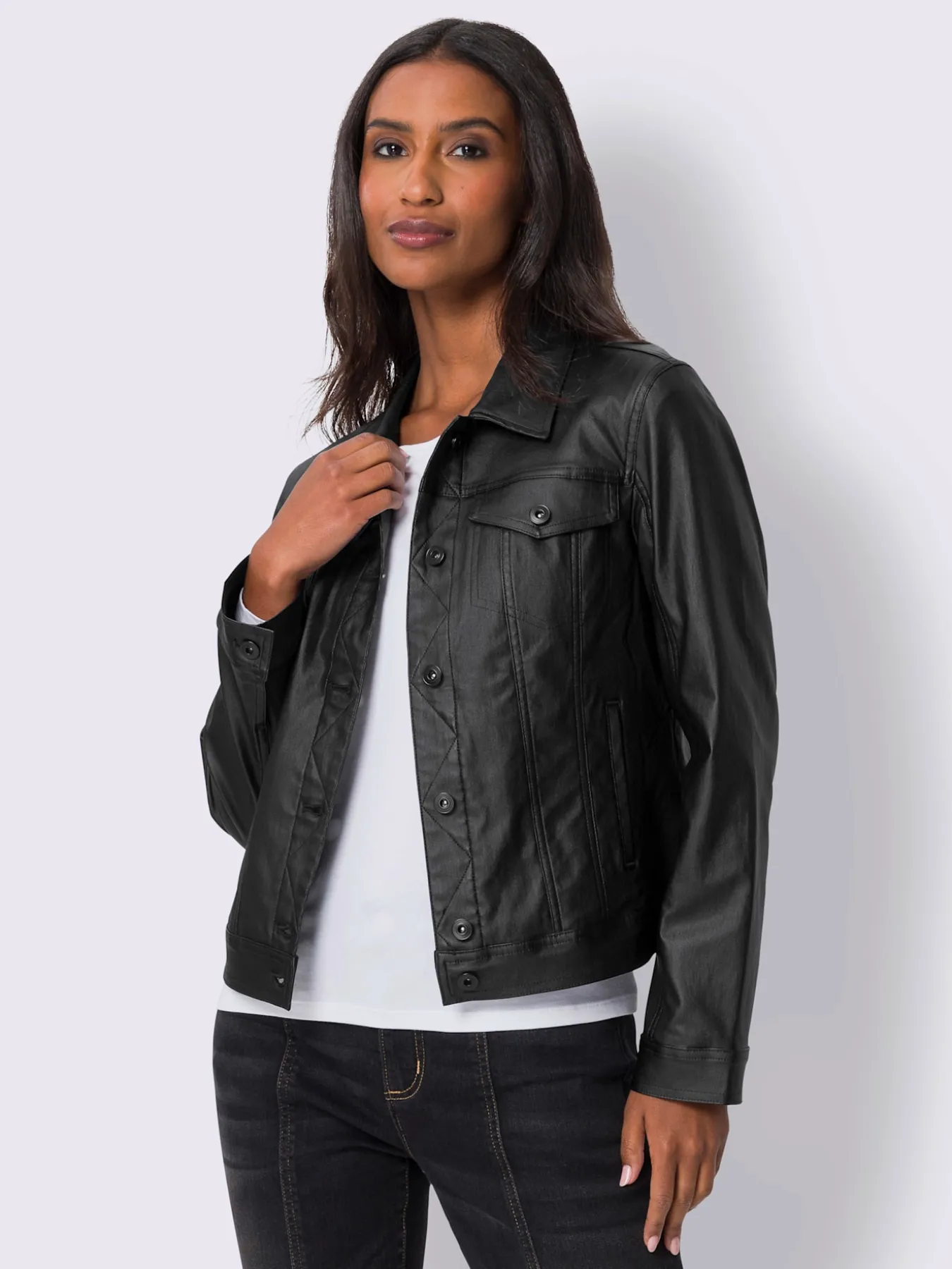 Veste blazer revêtement mat et brillant