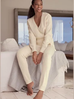Veste cache-cœur en tricot veste en tricot douce à nouer