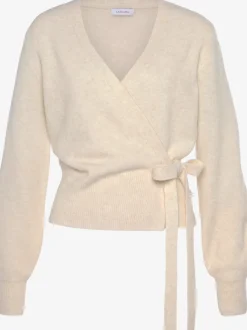 Veste cache-cœur en tricot veste en tricot douce à nouer