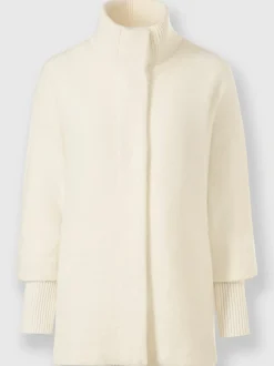 Veste col montant côtelé