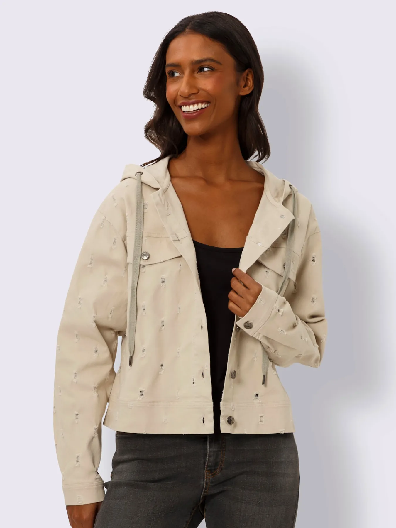 Veste de loisirs effet « destroy » tendance