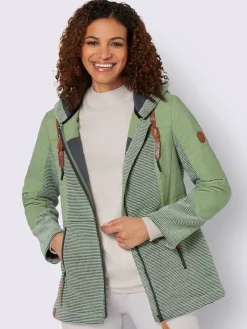 Veste de mi-saison capuche à coulisse et stoppeurs