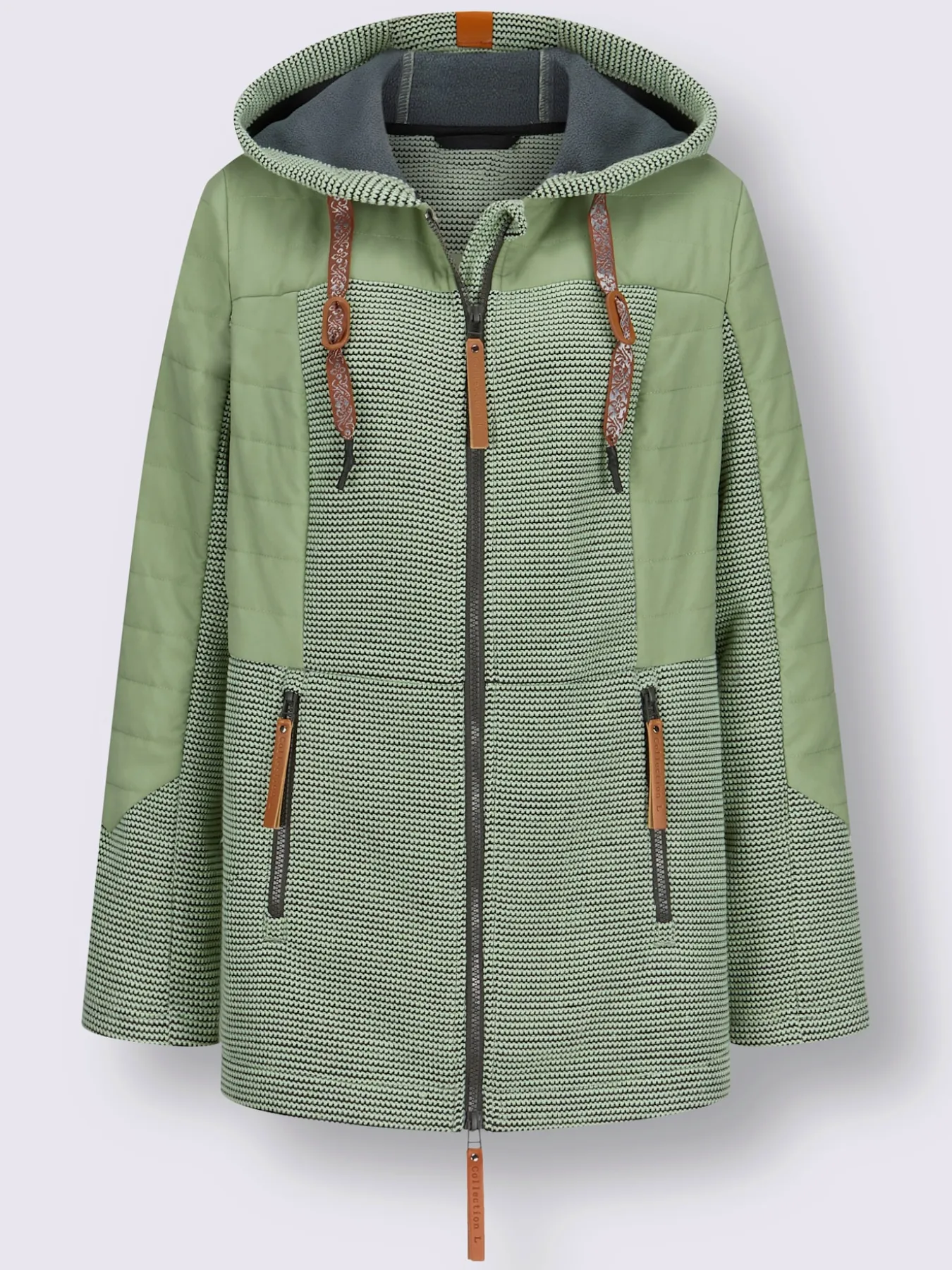 Veste de mi-saison capuche à coulisse et stoppeurs
