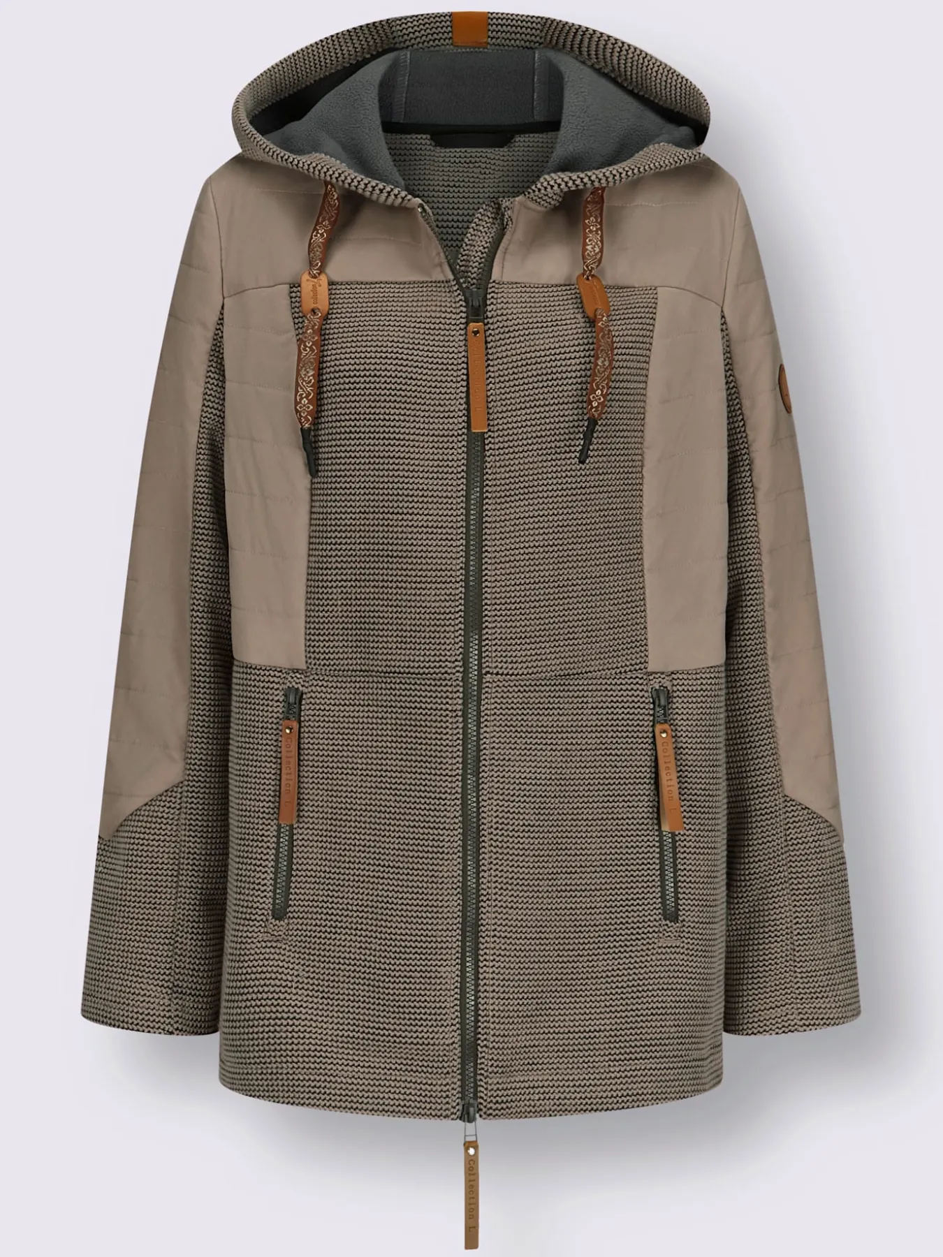 Veste de mi-saison capuche à coulisse et stoppeurs