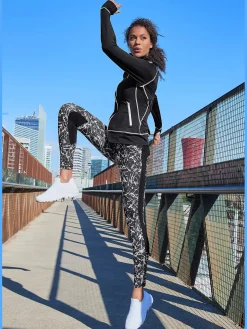 Veste de sport veste performance avec coutures contrastées