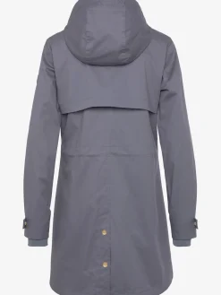 Veste d'extérieur veste légère à capuche réglable et détails dorés