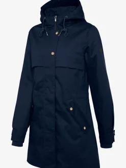 Veste d'extérieur veste légère à capuche réglable et détails dorés