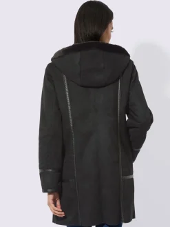 Veste d'hiver imitation fourrure moelleuse