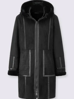 Veste d'hiver imitation fourrure moelleuse