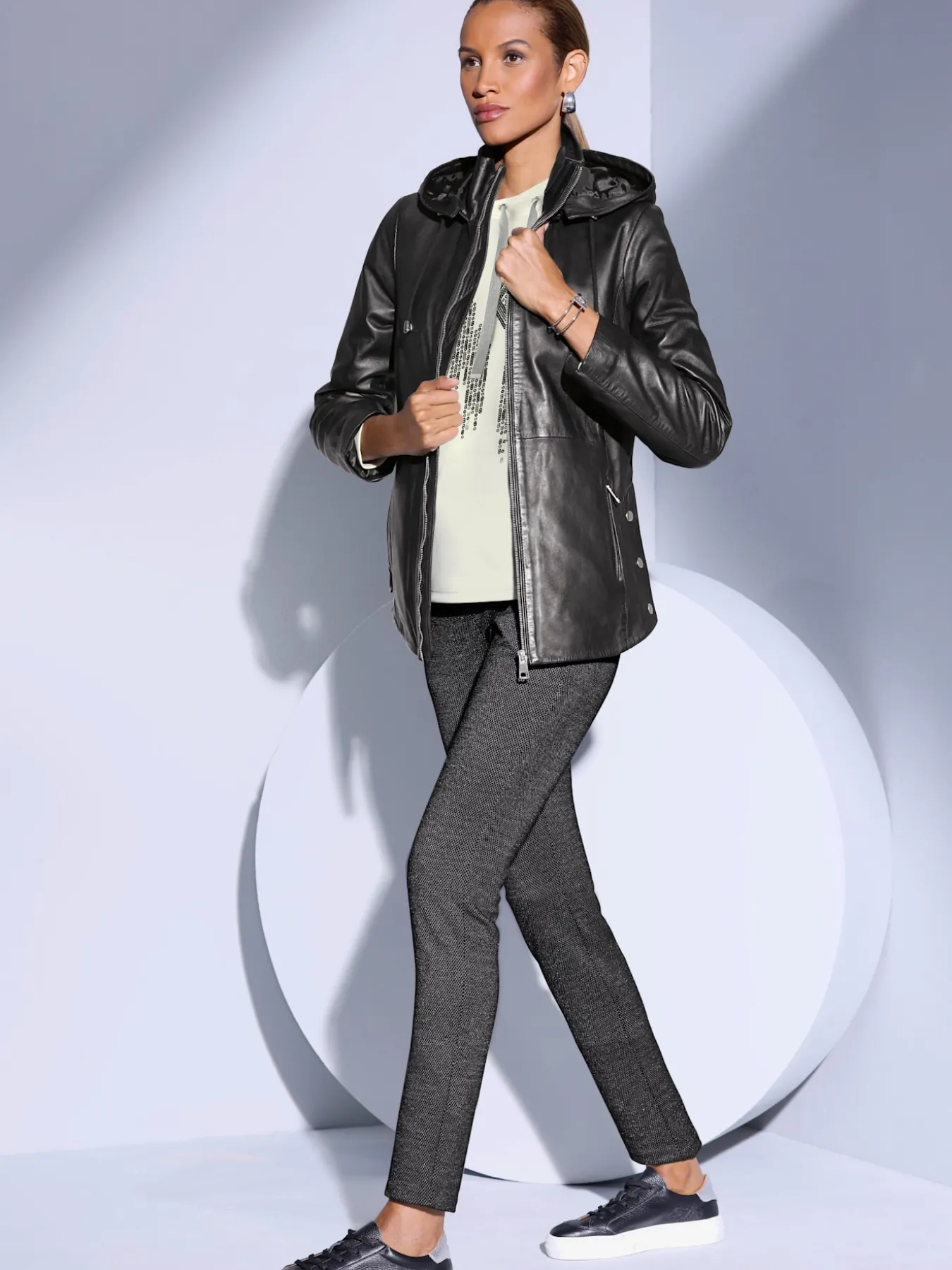 Veste en cuir cuir agneau nappa doux