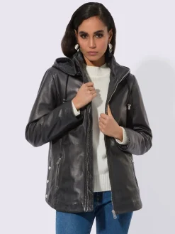 Veste en cuir cuir agneau nappa doux