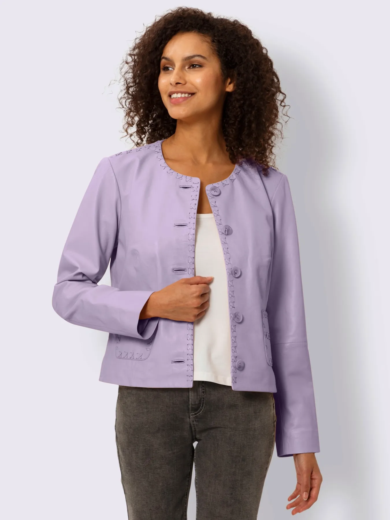 Veste en cuir cuir agneau nappa
