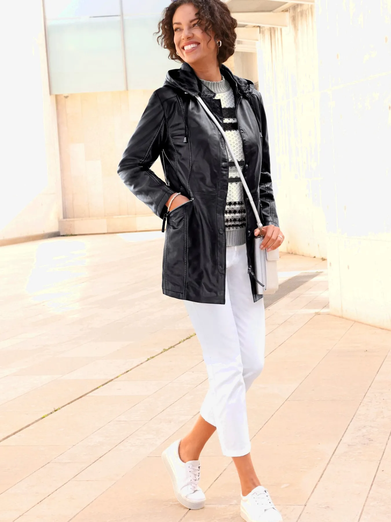 Veste en cuir cuir agneau nappa véritable