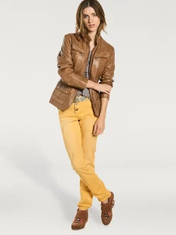Veste en cuir cuir d'agneau souple