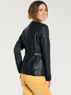 Veste en cuir cuir d'agneau souple