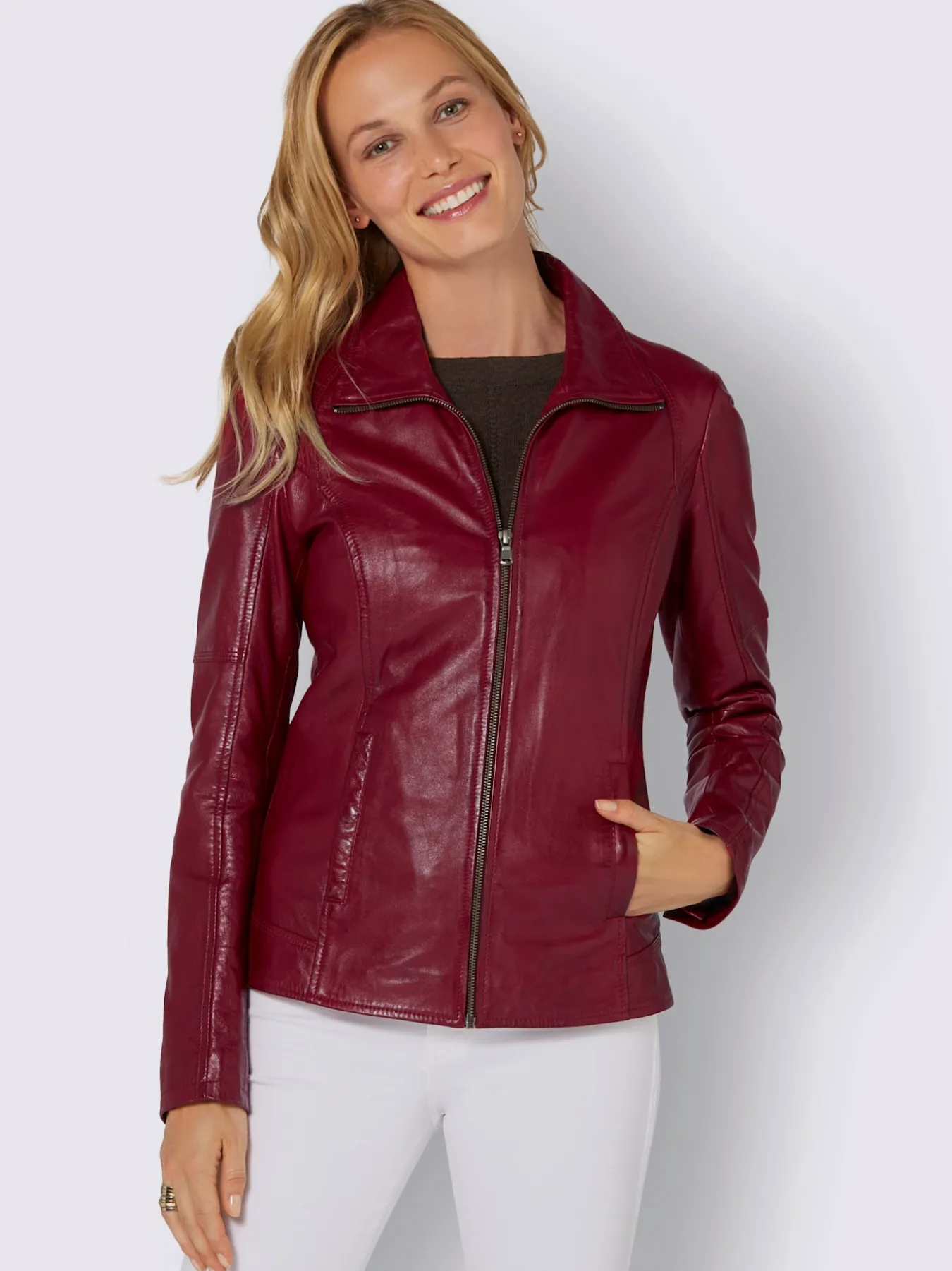 Veste en cuir forme parfaite