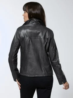 Veste en cuir pur cuir d'agneau nappa