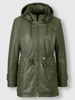 Veste en cuir pur cuir d'agneau nappa