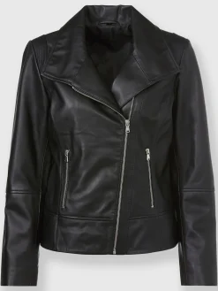 Veste en cuir style motard tendance