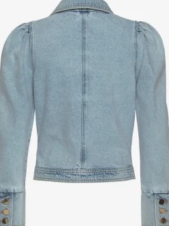 Veste en jean avant boutonné