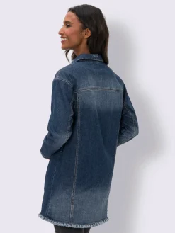 Veste en jean effet « destroy » tendance
