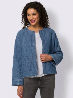 Veste en jean piquage tendance