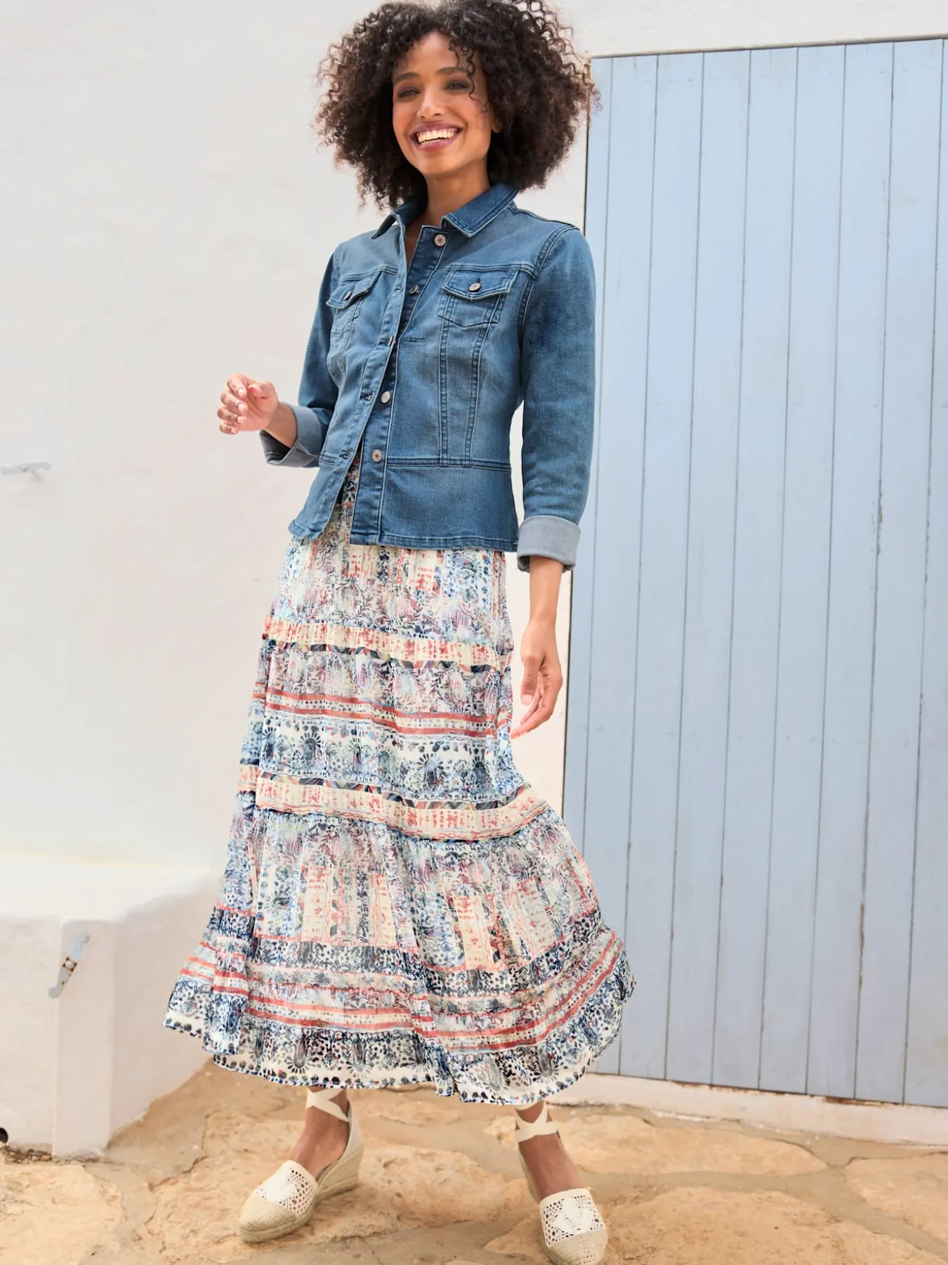 Veste en jean poches poitrine pratiques