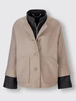 Veste en laine empiècement gilet