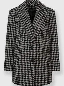 Veste en laine motif pied-de-poule