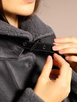 Veste en peau d'agneau 100% cuir agneau nappa