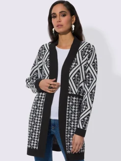 Veste en tricot ajouré 30% laine vierge (mérinos)