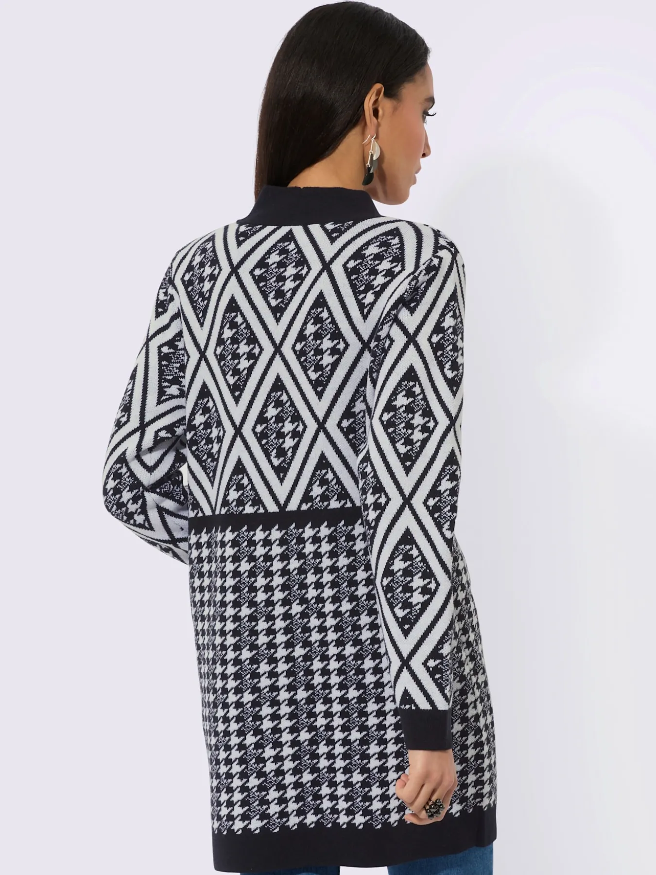 Veste en tricot ajouré 30% laine vierge (mérinos)