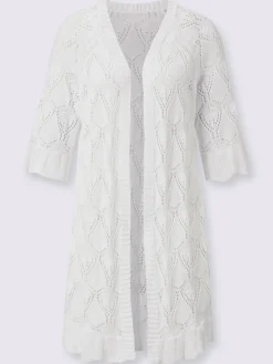 Veste en tricot ajouré motif ajouré léger