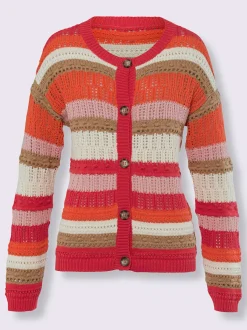 Veste en tricot ajouré pur coton
