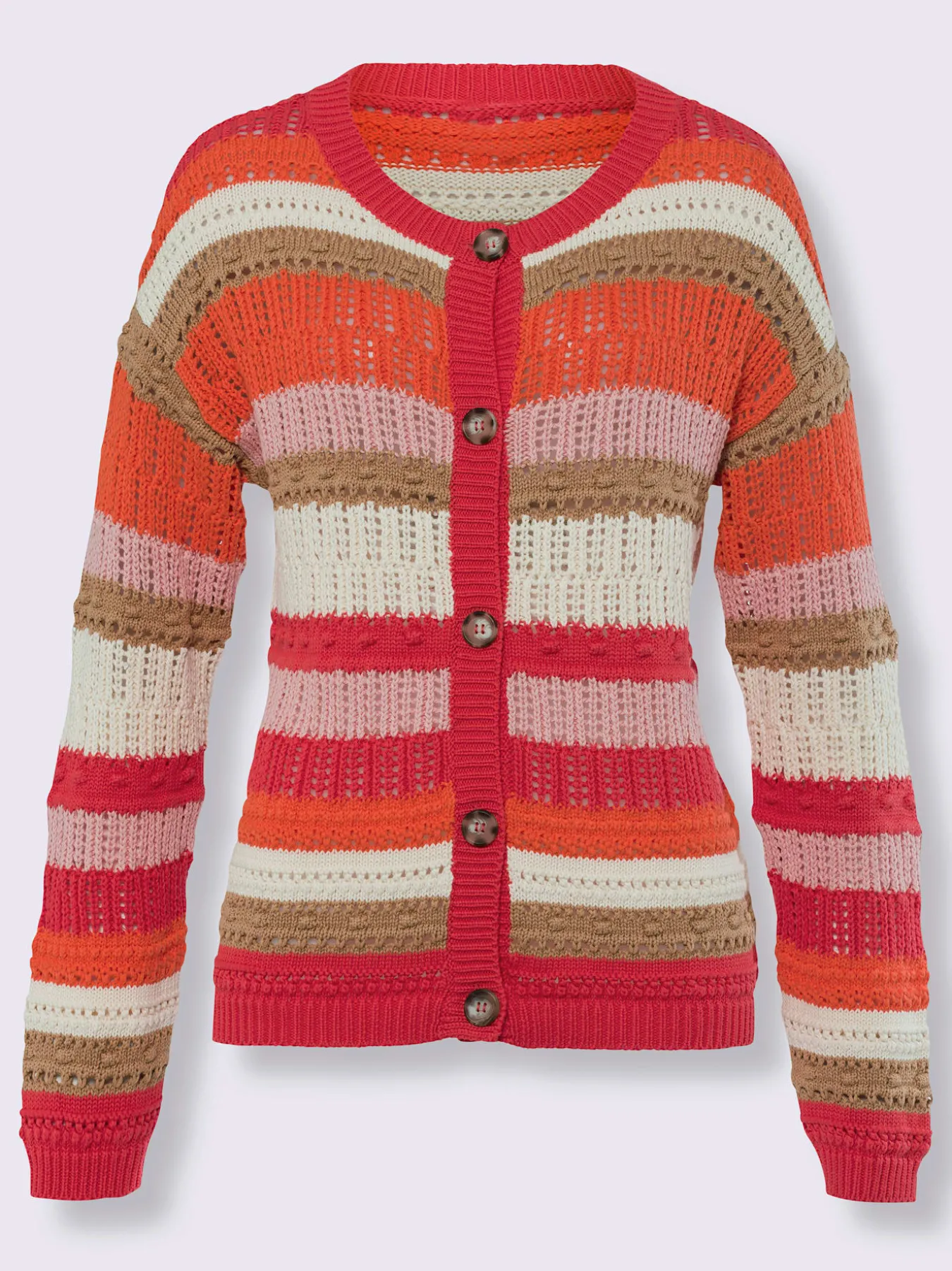 Veste en tricot ajouré pur coton