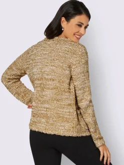 Veste en tricot boutons fantaisie dorés
