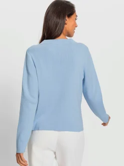 Veste en tricot boutons-pression couleur or