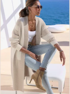 Veste en tricot cardigan long décontracté