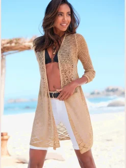 Veste en tricot cardigan motif ajouré