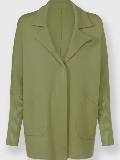 Veste en tricot col à revers élégant